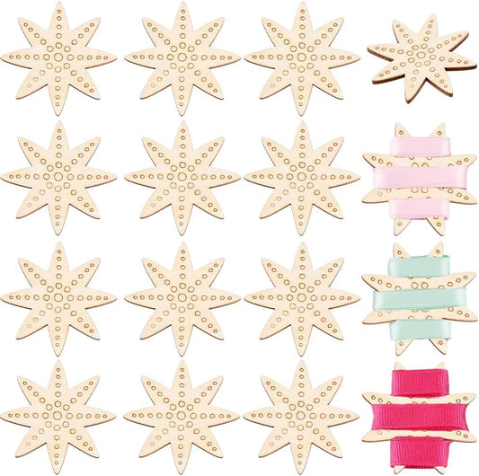 PH PandaHall 20pcs Embroidery Thread Organizer 2 inch Sewing Thread Winder Wood Bobbins Card Thread Storage Floss Keeper Starfish Shape Thread Holder for Sewing Projects Crochet Needlework Tool