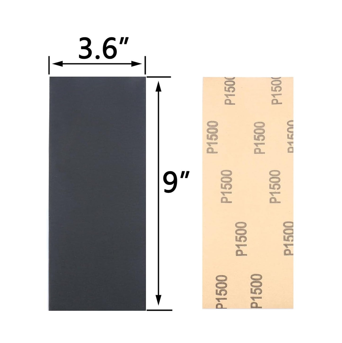 30Pcs 9 x 3.6 Inchs 1500 Grit Wet and Dry Handmade Universal Sanding Sheets, Suitable for Woodworking Furniture/Automobiles/Metal/Lacquer Polishing Sandpaper