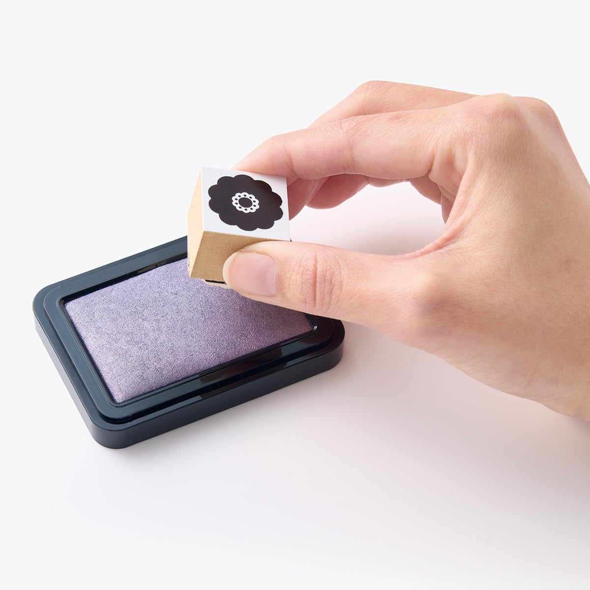 IROMOYO KOSAI Stamp PAD, Traditional, Shimmering Japanese Ink Colour, Oil-Based Ink pad - Dark Green