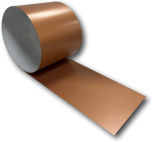 Eagle 1-24 Gauge KYNAR 500 Sheet Metal Flashing Rolls-10 FT Long-Heavy Duty-Commercial Grade-Roofing Flashing, Fascia Cover, Coping Cap-Multiple Sizes (30" x 10 FT, Copper Penny (Painted))