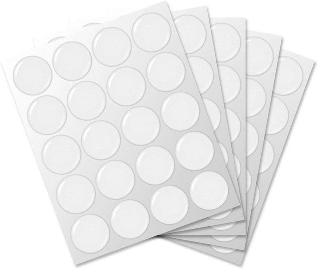 100-Piece Epoxy Resin Dome Stickers – Self-Adhesive Dots for DIY Crafts, Bottle Caps, Hair Bows, Scrapbooks, Jewelry & Pendants,1-Inch,Clear