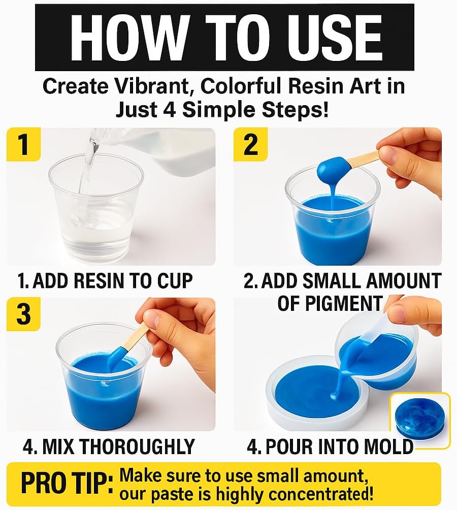 Imperial Yellow Epoxy Resin Pigment Paste XL (191g / 6.7oz) – High Concentration Opaque Epoxy Dye & Coloring Paste for Resin Art, Jewelry Making, Tumblers – Mica Powder Alternative