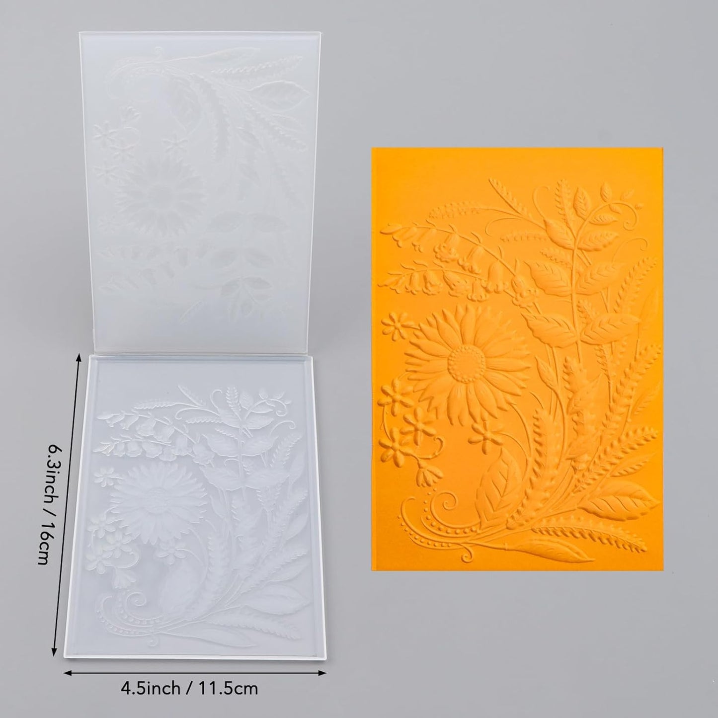 BAOFALI 3D Embossing Folders Sunflowers Leaves Textured for Card Making,Embossing Template Paper Card Embossing Stencil for DIY Scrapbooking Photo Album Card Paper Craft Decoration 6.3" L x 4.5" W