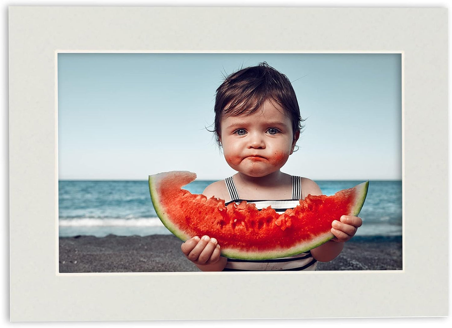 8x10 Mat Bevel Cut for 6x8 Photos - Acid Free Grey Precut Matboard - for Pictures, Photos, Framing - 4-ply Thickness
