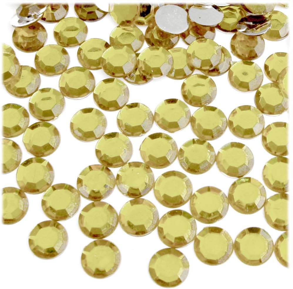 The Crafts Outlet 144pc Rhinestones Round 10mm - Peridot Light Green