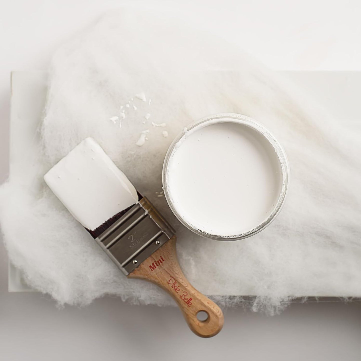 Dixie Belle Paint Company Chalk Finish Furniture Paint - Cotton (32oz) - Matte Pure White Chic Chalk Mineral DIY Furniture Paint
