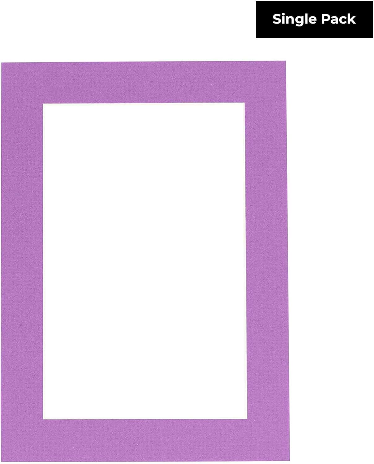 6x8 Mat for 8x10 Frame - Precut Mat Board Acid-Free Dark Purple 6x8 Photo Matte Made to Fit a 8x10 Picture Frame, Premium Matboard for Family Photos, Show Kits, Art, Picture Framing, Pack of 1 Mat