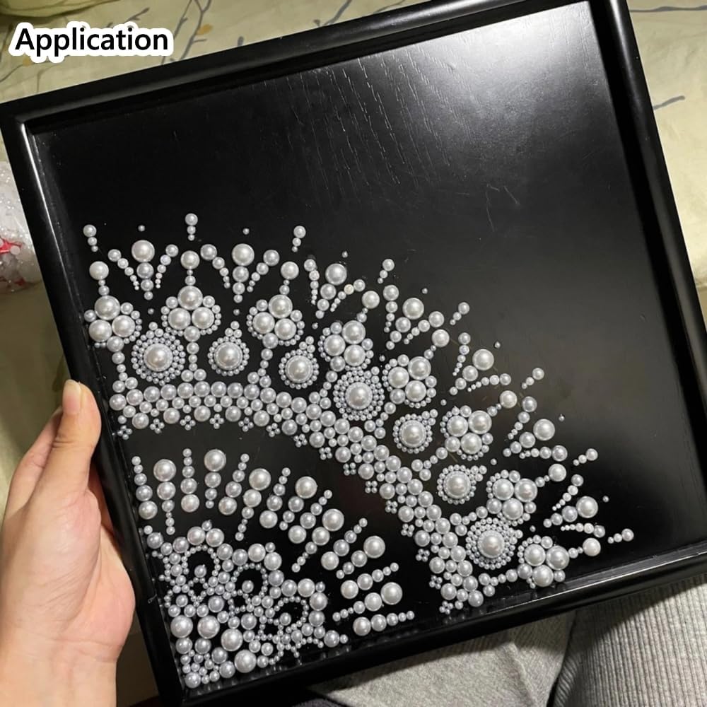 700pcs 10mm Half Pearls for Crafts Flatback Round Half Pearl Beads for Jewelry Making Nail Art Scrapbook Craft Wedding Dress Decoration(White)