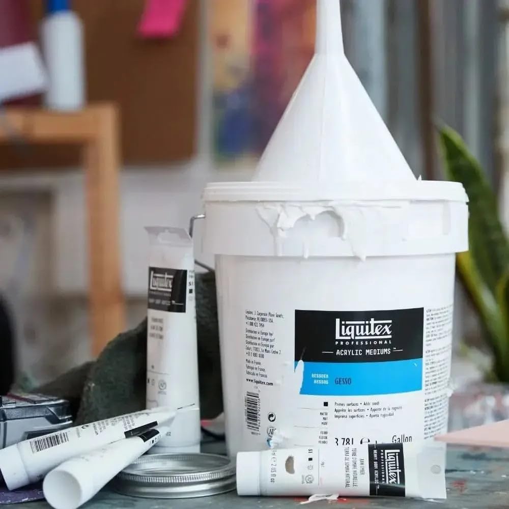 Liquitex Professional Gesso Surface Prep Medium, 237ml (8-oz), White