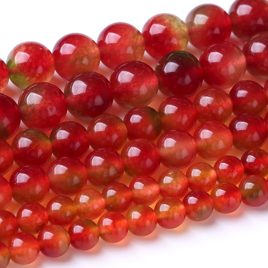 32PCS 10MM Mixed Double Chalcedony Stone Beads Energy Healing Beads for DIY Jewelry Bracelet Necklace Making for Jewelry Making 15Inch
