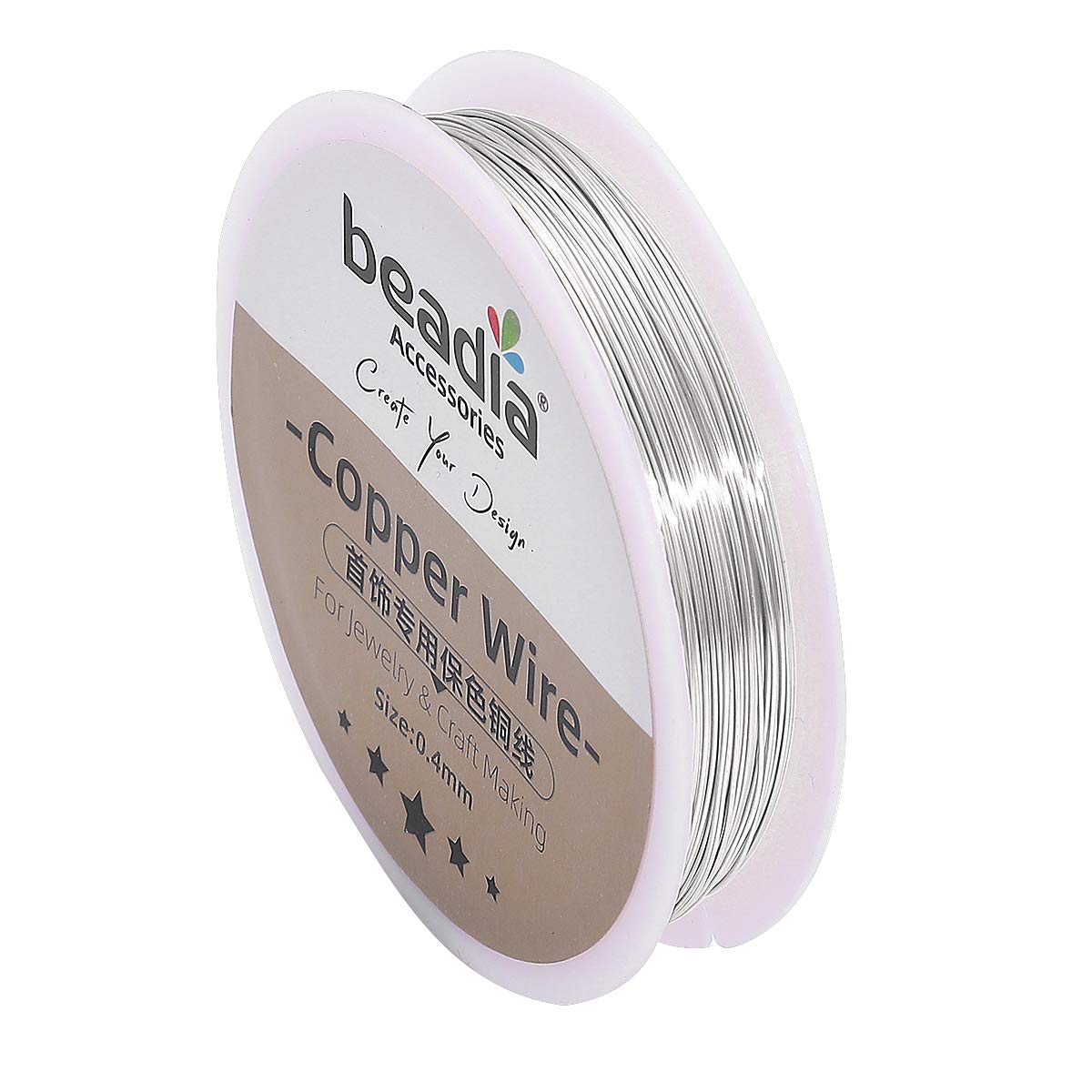 Silver Copper Wire 0.4mm Bead Cord for Bracelet Necklace Charm Beading Jewelry Making 27yard