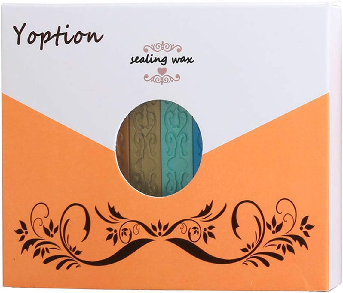 Sealing Wax Sticks, Yoption 10 Pcs Multi-Color Wax Seal Sticks with Wicks for Wedding Invitation Gift Envelopes Christmas Card