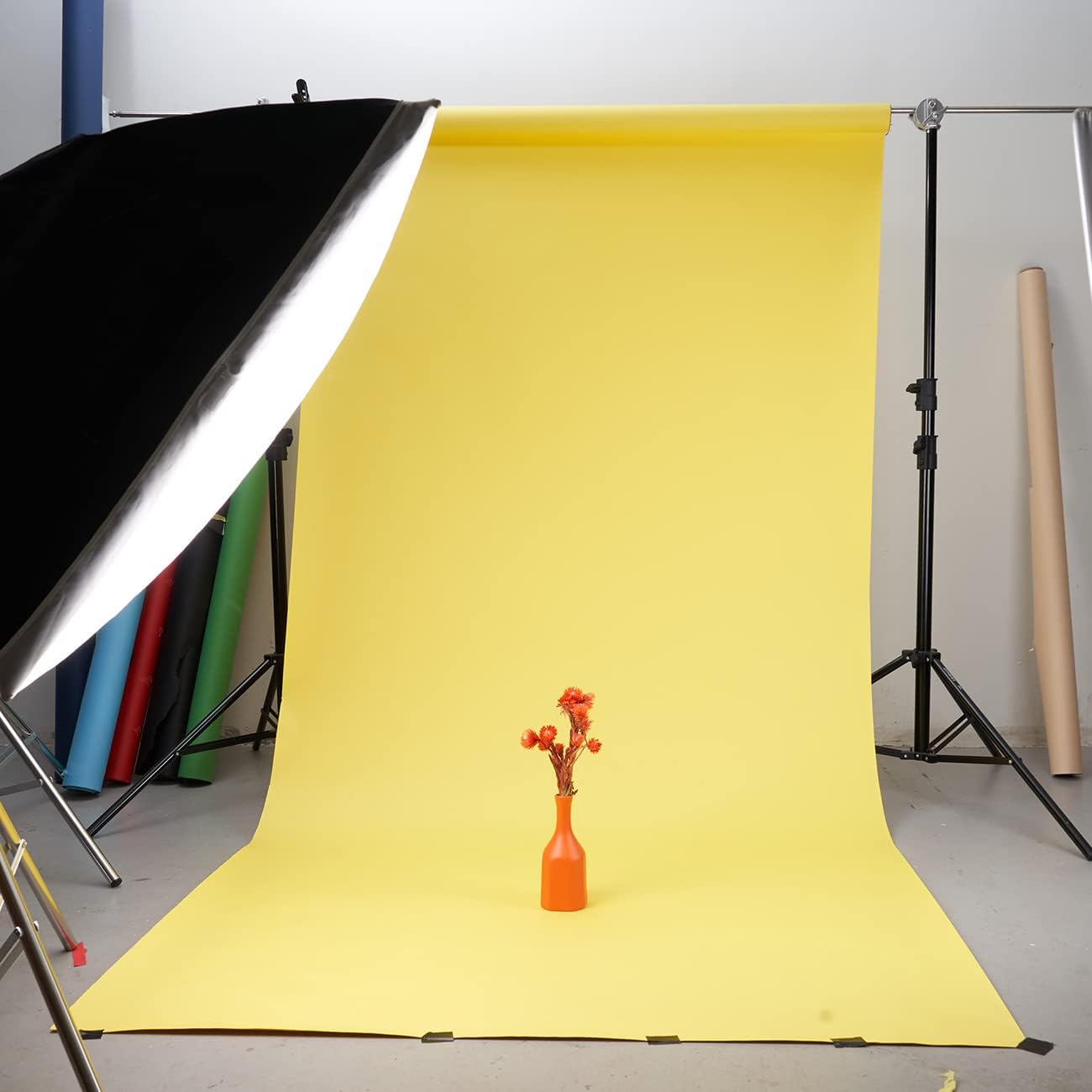 Yizhily Seamless Photography Photo Backdrop Background Paper Roll for Photoshoot 53 inches Wide x 16 feet Long, Forsythia Yellow