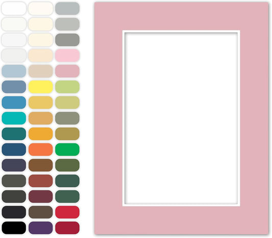 Poster Master Desert Rose Matboard – 4-Ply Acid-Free Picture Mat Board with 45° Beveled Cut, Made in USA, Custom Cut to Any Size, 1/16" Thickness for Framing & Displays