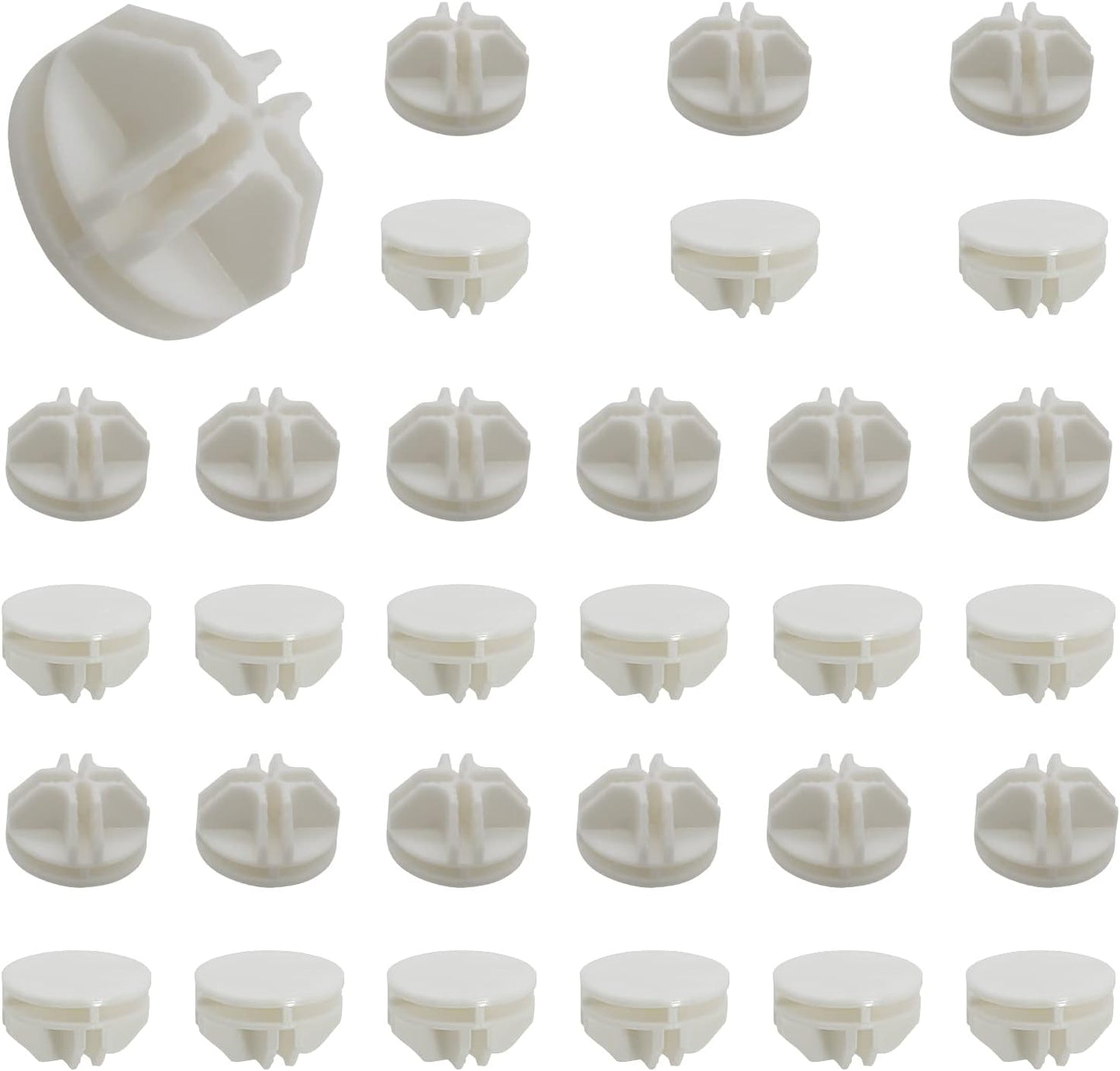 32 Pcs White Plastic Connector, Wire Grid Cube Connector for Modular Closet Storage Organizer and DIY Wire Cube Storage Unit