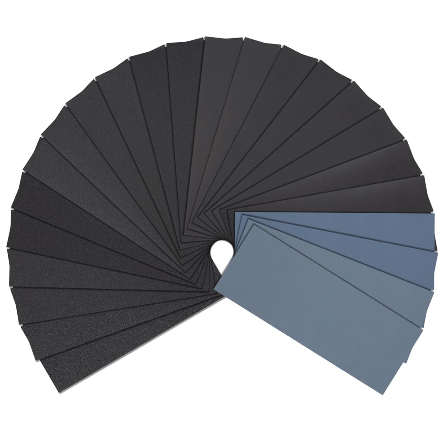Romeda 72Pcs Sand Paper, 9x3.6 Inches, Silicon Carbide, 120/150/180/240/320/400/600/800/1000/1500/2500/3000 Grit, Wet/Dry, Compatible with Wood, Metal, Plastic