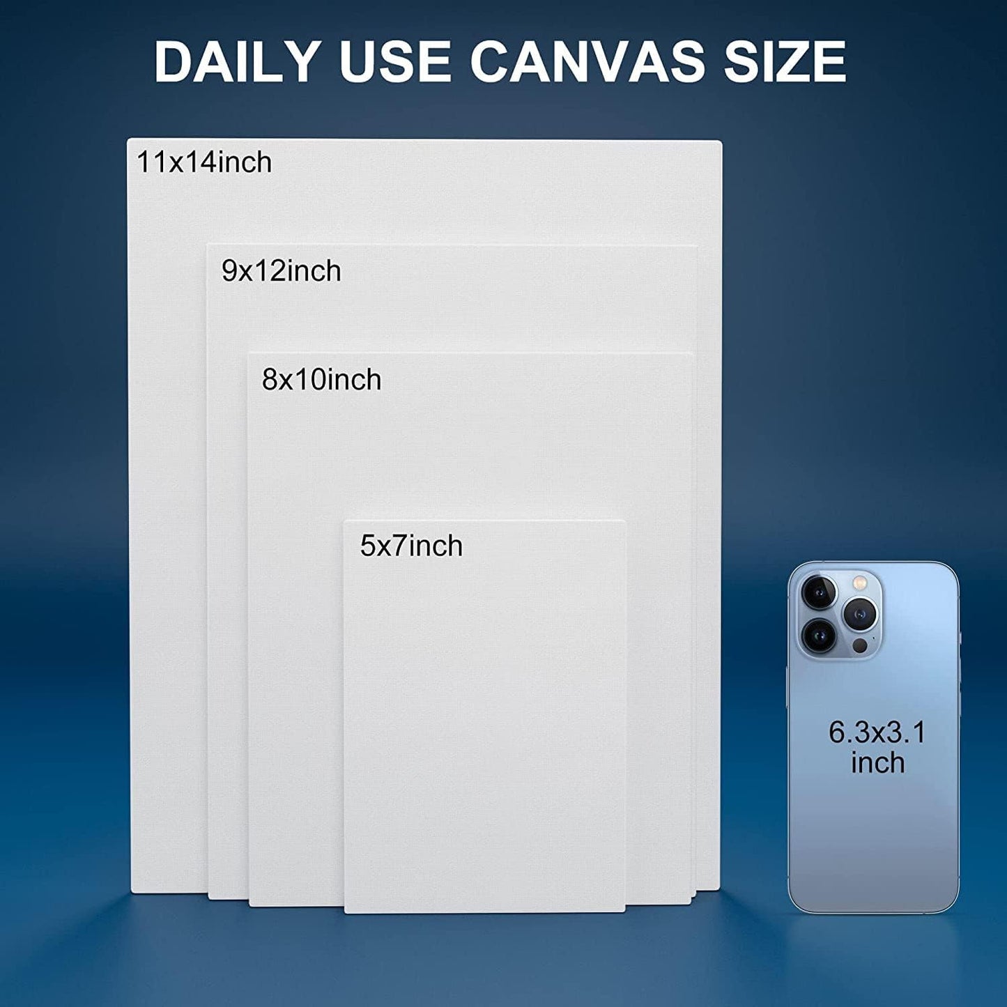Artkey Canvases for Painting 8x10 Inch 24-Pack, 10 oz Primed 100% Cotton White Blank Flat Canvas Boards, Art Paint Canvas Panels for Acrylic Oil Watercolor Tempera Paints