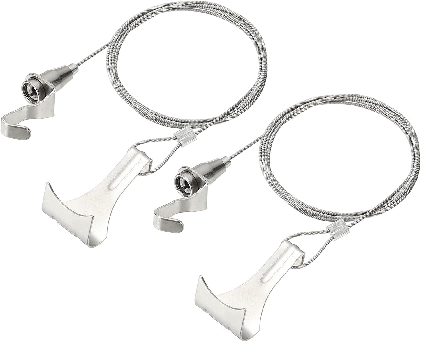 uxcell 5Pcs Picture Hanging Wire Kit, 1.5 m x 1.5 mm Heavy Duty Picture Hangers Adjustable Wire Rope with S-Hooks and Loop, Load 35kg/77.1 lbs for Hanging Mirrors Light Lamp Artwork