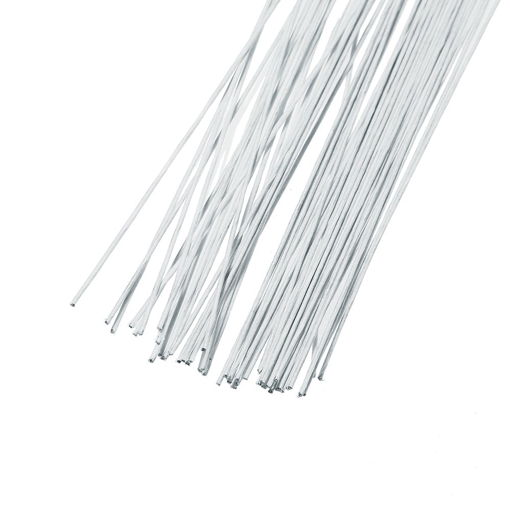 DECORA 20 Gauge White Floral Stem Wire 16 inch,50/Package