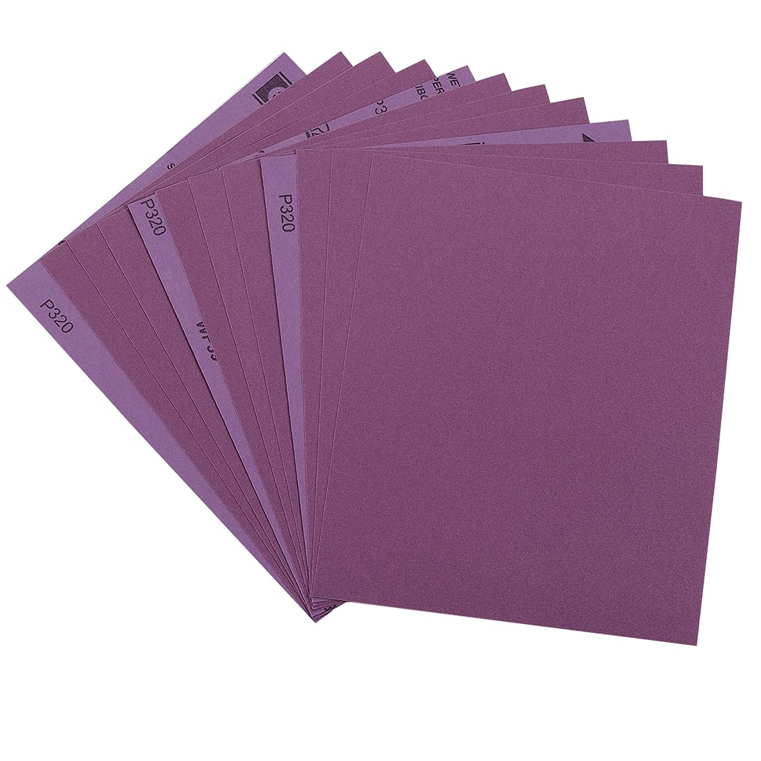 Sandpaper 320 Grit, Wet Dry Sanding Sheets 9 x 11 Inch, Advanced White Fused Alumina Abrasive Sand Paper for Wood Furniture Finishing, Metal Sanding, Automotive Polishing, 12-Sheets