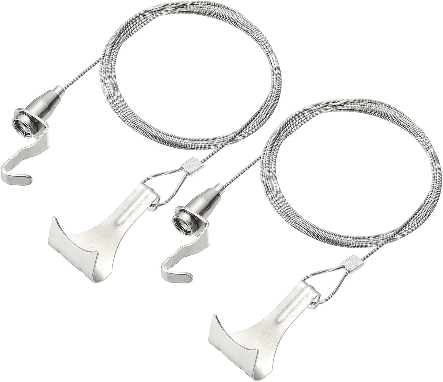 uxcell 5Pcs Picture Hanging Wire Kit, 2.5 m x 1.5 mm Heavy Duty Picture Hangers Adjustable Wire Rope with S-Hooks and Loop, Load 35kg/77.1 lbs for Hanging Mirrors Light Lamp Artwork