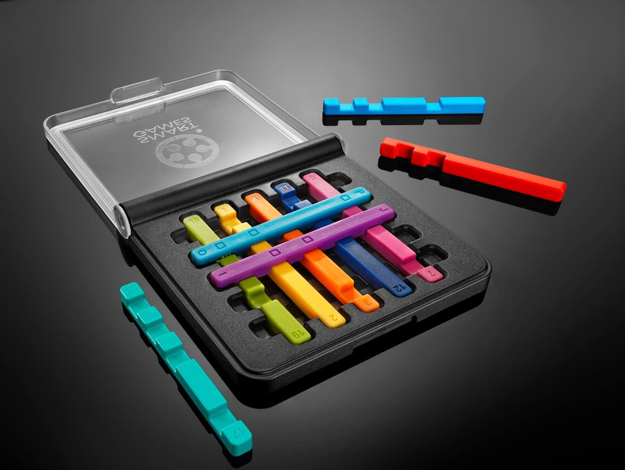 SmartGames IQ Stixx Stacking Travel Game with 120 Challenges for Ages 7 - Adult