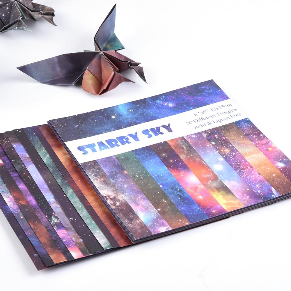 10 Different Packs Full Collection Origami Paper Kit 6 Inch Square Double Sided Color Vivid Colors Creation Easy Fold Paper Set Hand Crafts Paper Arts Creativity