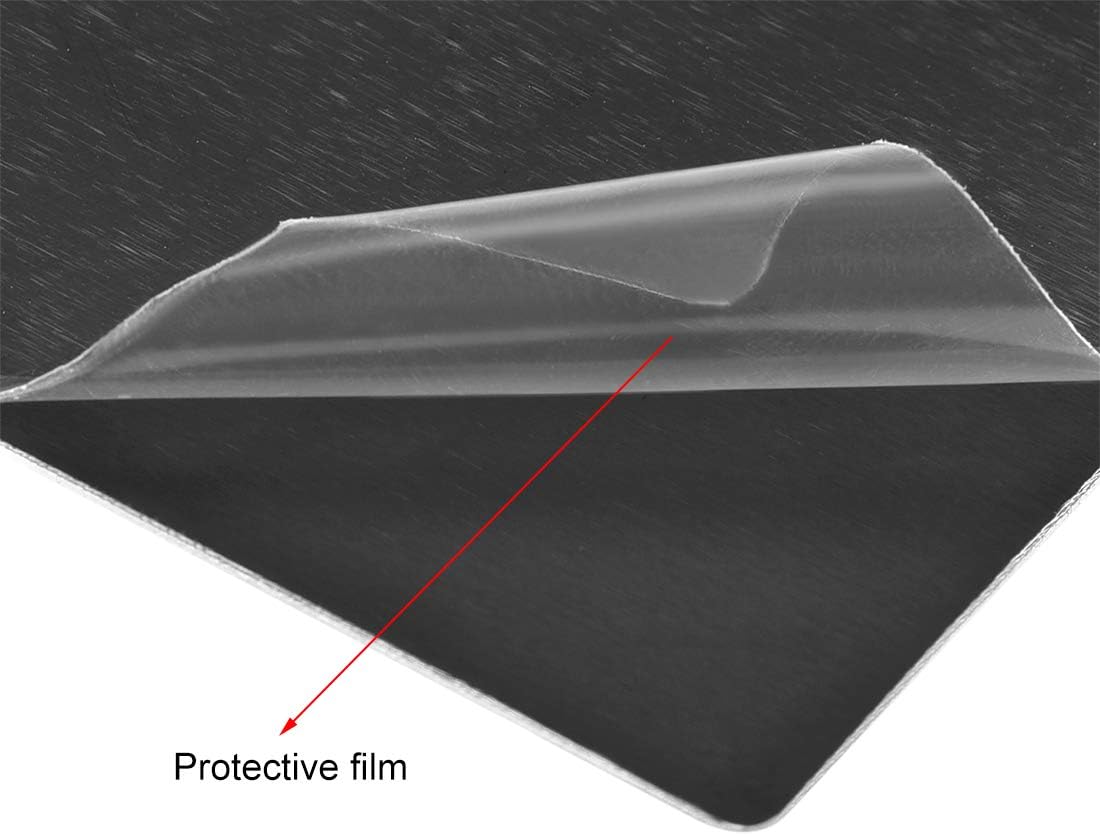 uxcell Blank Metal Card 80x50x1mm Anodized Aluminum Plate for DIY Laser Printing Engraving Black 5 Pcs