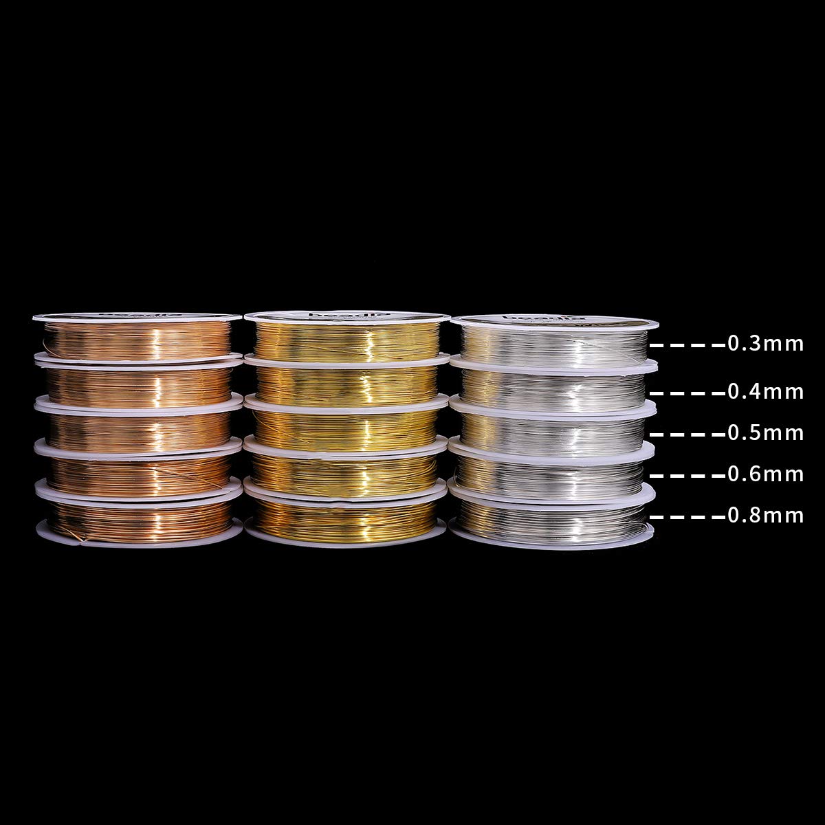 Silver Copper Wire 0.8mm Bead Cord for Bracelet Necklace Charm Beading Jewelry Making 9yard