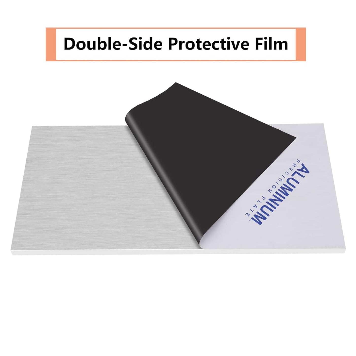 6061 T651 Aluminum Sheet Metal 6 x 12 x 0.40 Inch Flat Plain Aluminum Plate Covered with Protective Film, Heat Treatable Rectangle 10MM Thick Aluminum Metal Plate for Industrial, Crafting