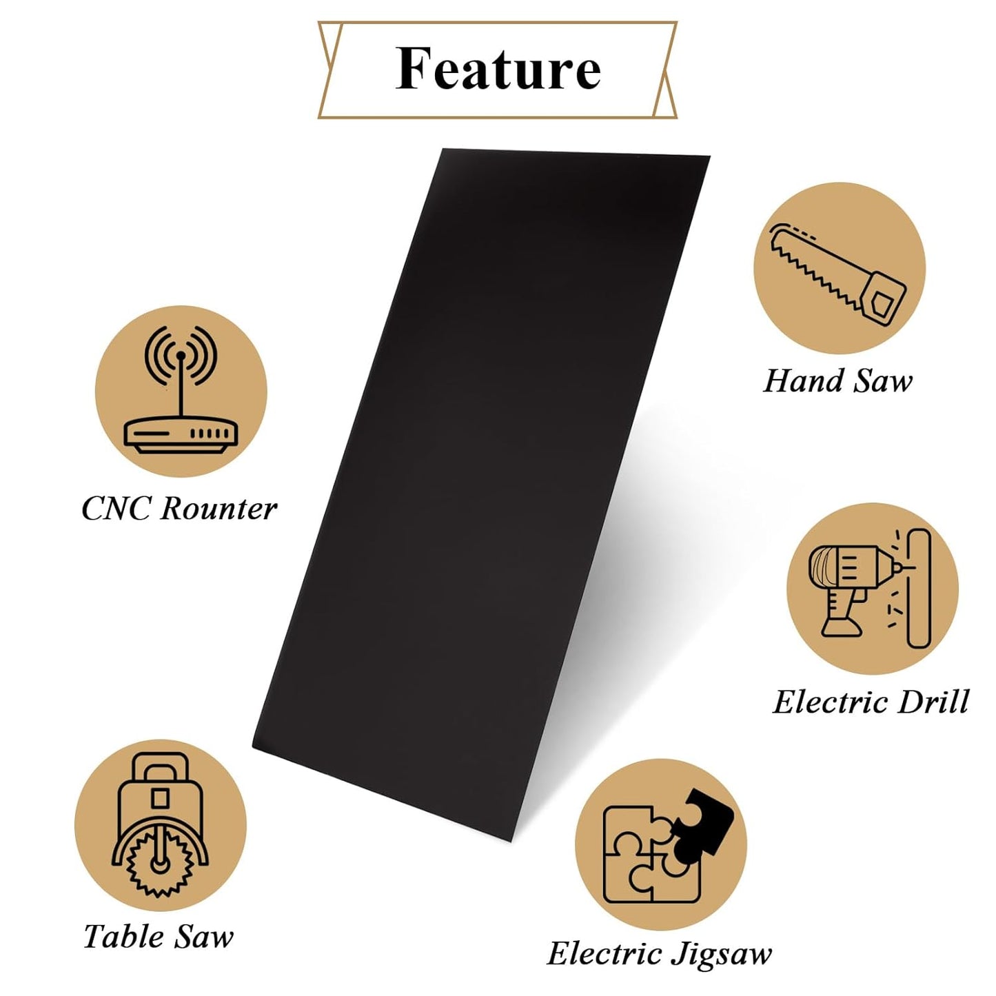 4 Pack Black Anodized Aluminum Sheet 6 x 12 x 1/25 Inch, 5052 Aluminum Sheet, 1mm Thickness Aluminum Plate Covered with Protective Film for Industry Crafting