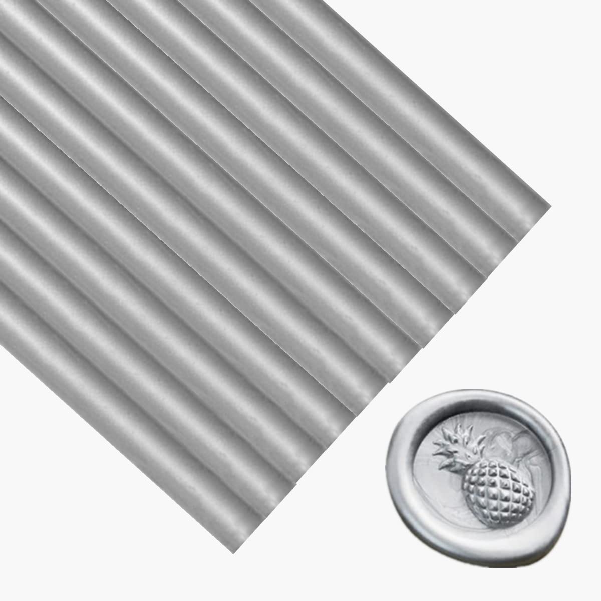 Silver Wax Sealing Sticks - 10pcs for Seal Stamps, Compatible With 0.43'' Glue Gun (Silver)