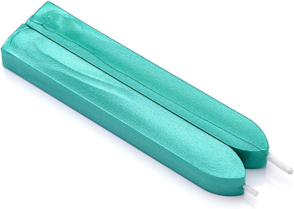 Yoption Sealing Wax Sticks with Wicks Antique Fire Manuscript Sealing Wax for Wax Seal Stamp (Green)