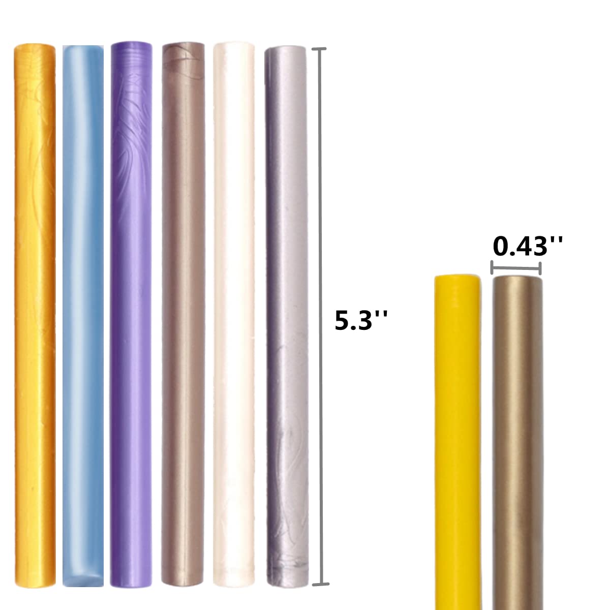 Bronze Wax Sealing Sticks, ONWINPOR 10pcs Glue Gun Wax Seal Sticks for Wax Seal Stamp, Melting Wax Seal Sticks for 0.43'' Glue Gun Wax Sealing Sticks (Antique Gold)