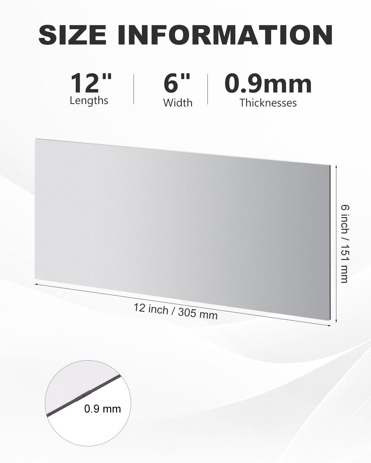 8 Pcs 20 Gauge Steel Sheet Metal 12" x 6" Cold Rolled Steel Plate Sheet Metal Weldable for DIY Craft Projects, Industrial, Professional