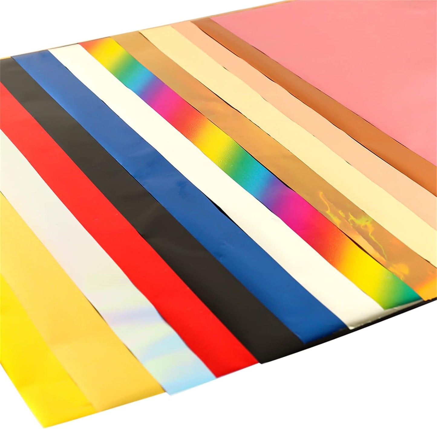 Briartw 20x29cm Hot Foil Paper 50 Sheets Pack Toner Reactive Foil Hot Stamping Foil Paper by Laser Printer and Laminator for Scrapbooking Craft Cardmaking DIY Album (Rainbow, 50 Sheets)