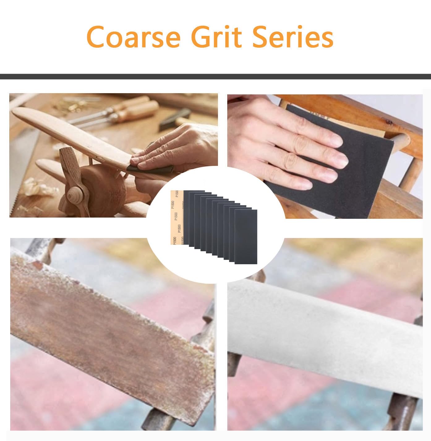 30Pcs 9 x 3.6 Inchs 1500 Grit Wet and Dry Handmade Universal Sanding Sheets, Suitable for Woodworking Furniture/Automobiles/Metal/Lacquer Polishing Sandpaper