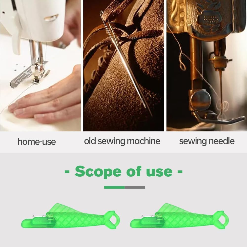 Fish Mouth Sewing Machine Needle Threader,2024 Upgrade Fish Type Needle Threader, Automatic Sewing Needle Threader,Easy Needle Threaders Tool (20 PCS)