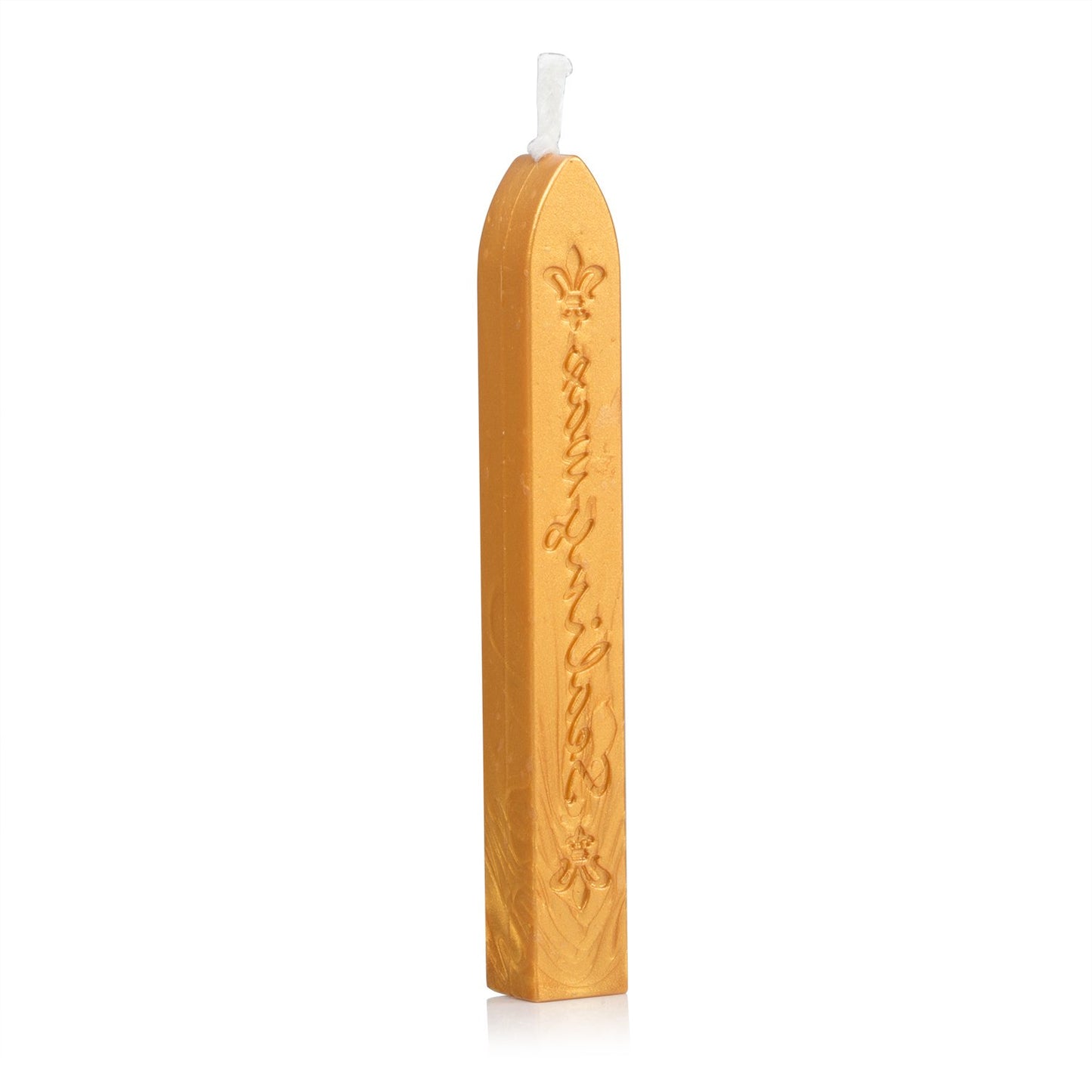 Mceal Sealing Wax Stick with Wick Flower De Luce of France Retro 10 Pieces Pack(Golden Rod)