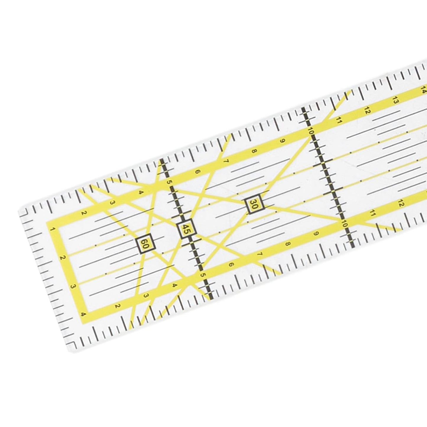 Sewing Ruler, Acrylic Clear Ruler for Sewing, Transparent Quilting for Designing Layout Quilting 5x30cm
