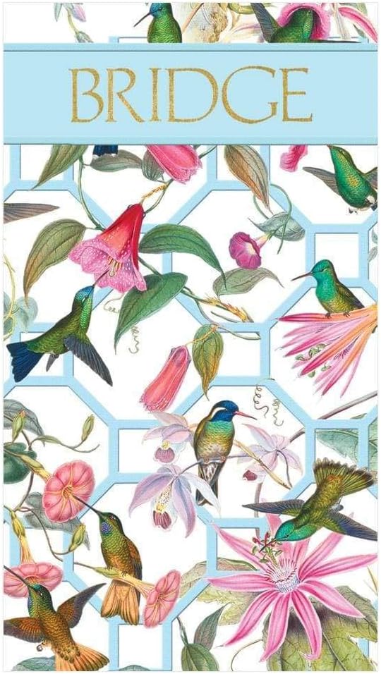 Caspari Hummingbird Trellis Bridge Score Pad - One Pad