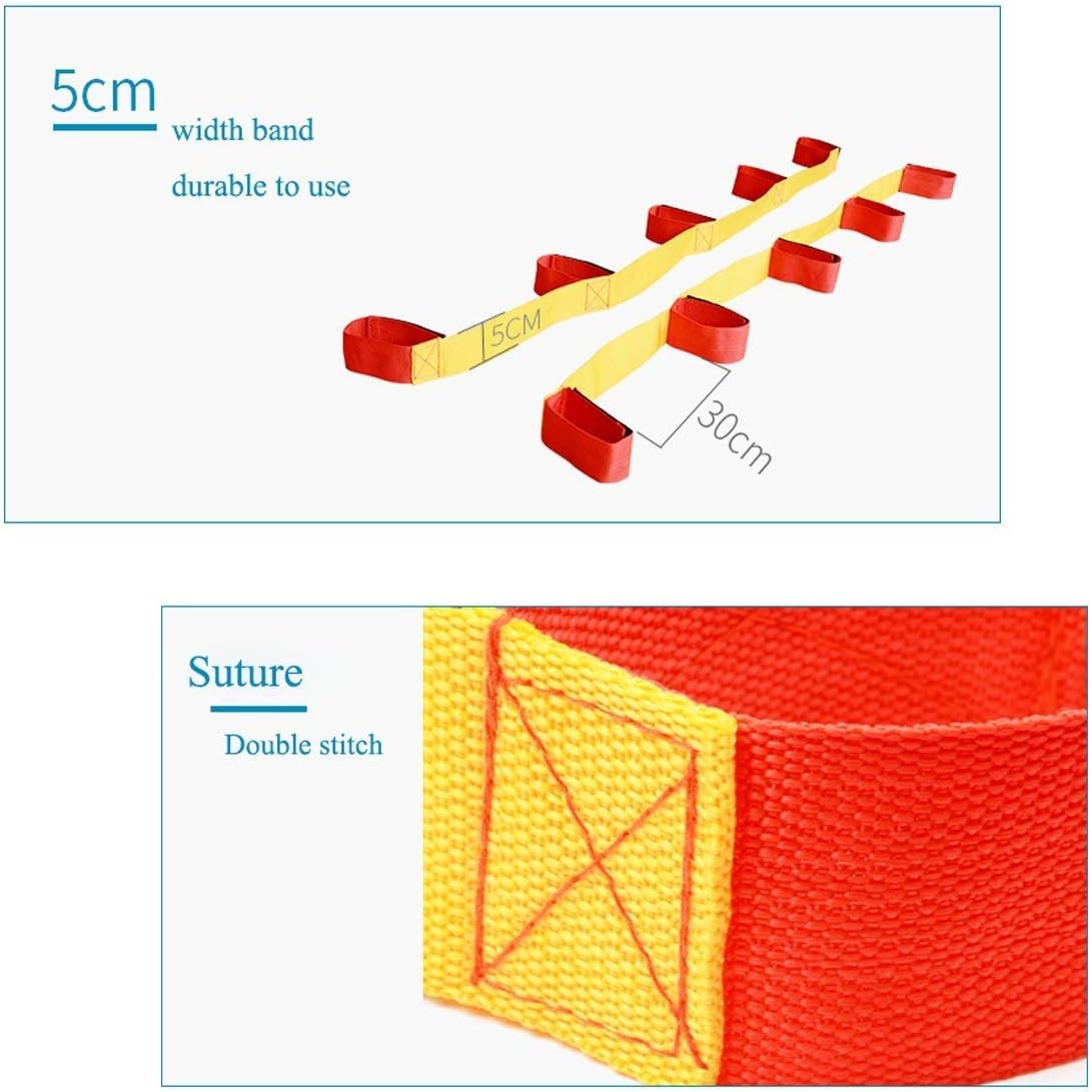 Sonyabecca Cooperative Band Walker 5-Legged Race Band Set Game Teamwork Training for Children Adult, 6-Legged Race Band 2 Sets 5-Legged Race Band