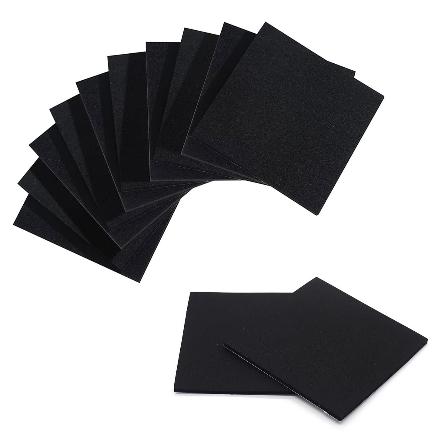 Foam Padding Sheets with Adhesive Backing - Self Stick Neoprene Insulation Foam,12PCS 1/8 Inch Thick X 4 Inch Long X 4 Inch Wide - Closed Cell Foam Sheet Square Pad