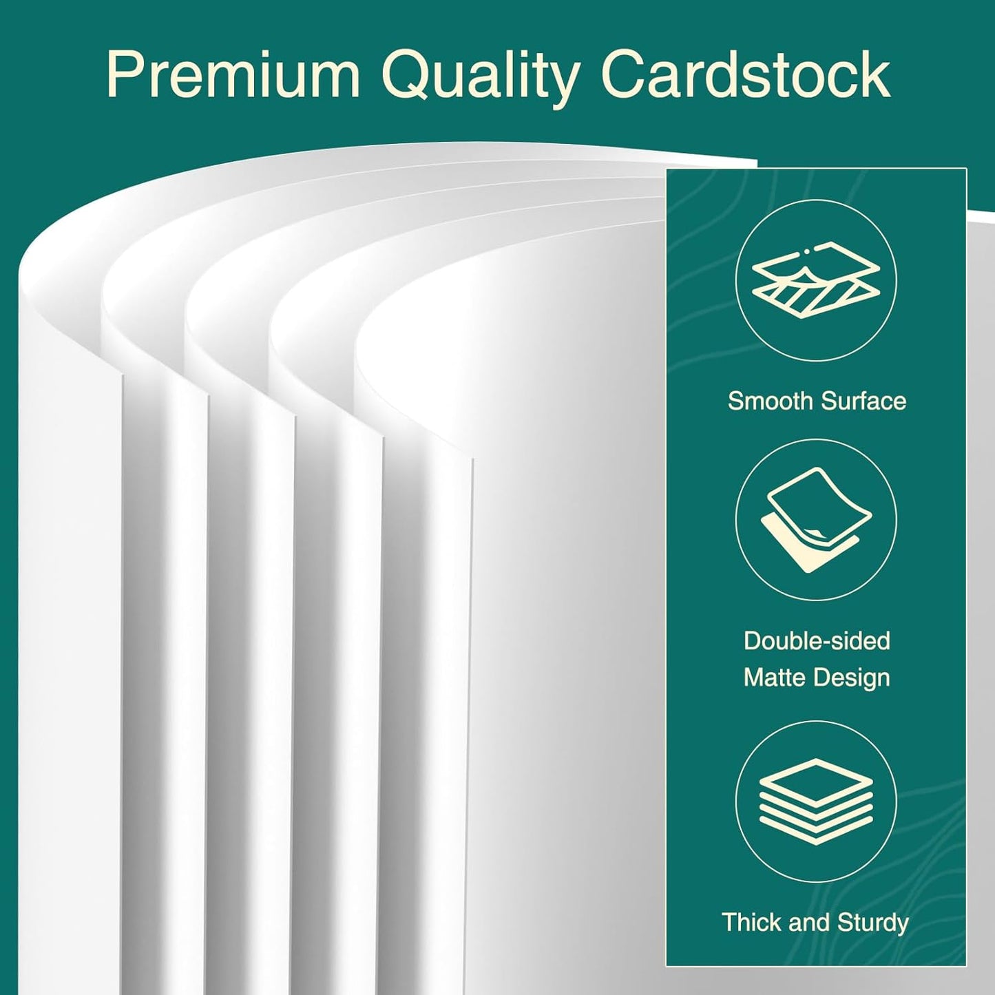 Cardstock 5 x 7 Inch 110 Sheets 190 gsm Heavyweight Card Stock Paper White Cardstock Printer Paper Perfect for Wedding Invitations, DIY Cards, Postcards, Photos, Art and Crafts