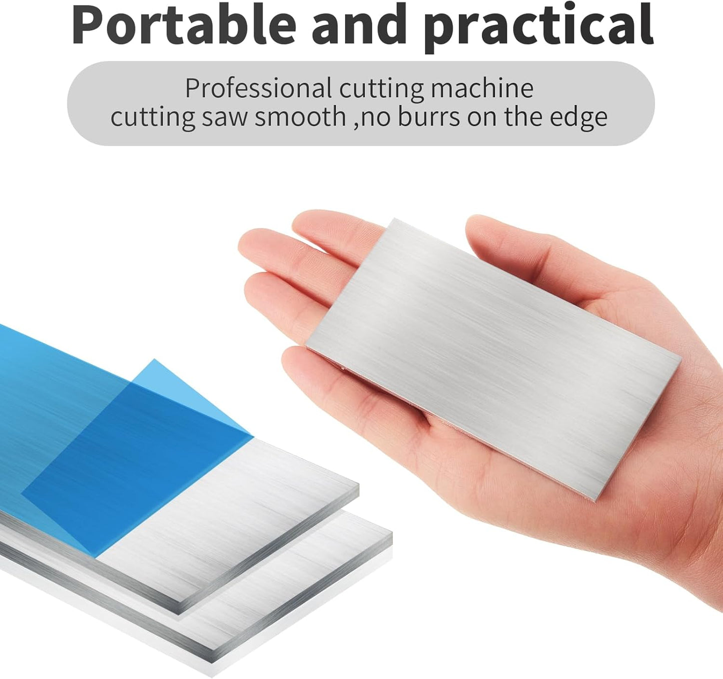 Amyhill 36 Pcs Aluminum Sheet Metal 2 x 4 x 1/8 (0.13”) Inch Thin Flat Plain Aluminum Plate, Welding Accessories Practice Beginner for Mig Tig Stick Mma Arc Gas Heat Treatable for Crafting Industry