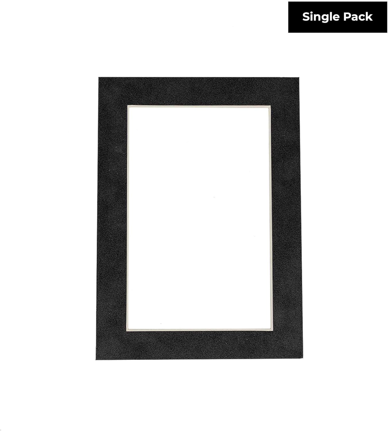 11x14 Mat Bevel Cut for 8.5x11 Photos - Acid Free Dark Grey Suede Precut Matboard - For Pictures, Photos, Framing - 4-ply Thickness