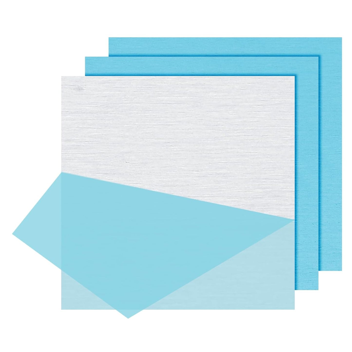 PATIKIL 6061 T651 Aluminum Sheet Metal 6 x 6 x 1/32(0.0315") Inch 3Pcs Flat Plain Aluminum Plate Covered Stock with Protective Film, Heat Rectangle 0.8MM for Lndustry Crafting