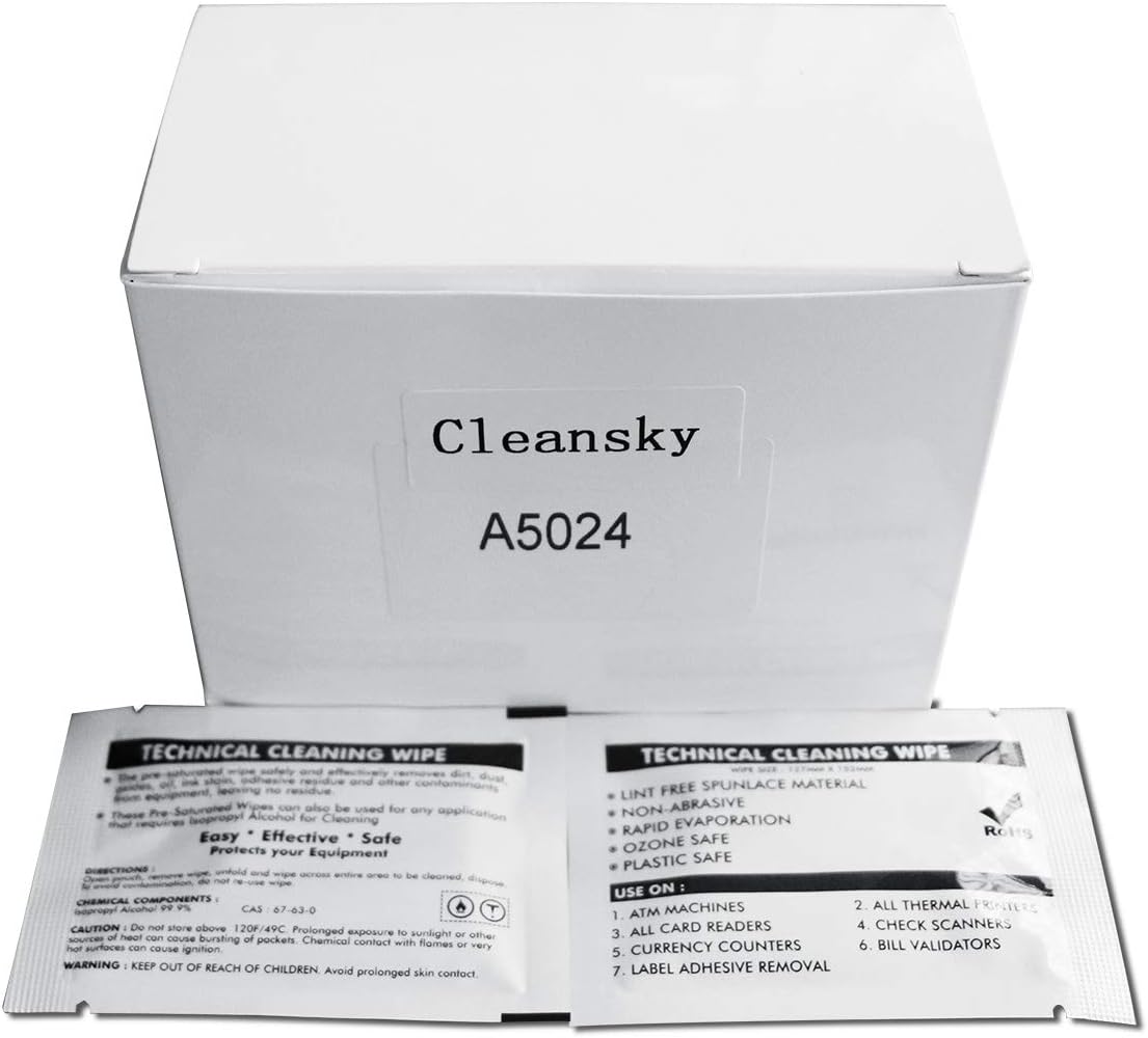 99.9% Technical Prep Pads, 5"×6" Multi-Purpose Large Non Woven Handy Wipes Cleaning for Surfaces/Electronics/Industrial/Thermal Paste Remover, etc, 40/Box