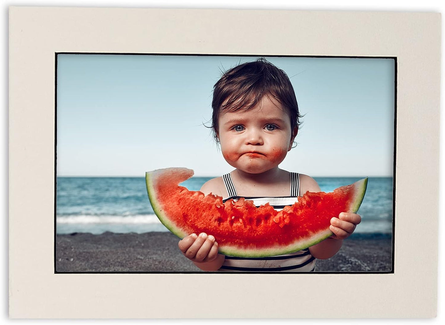 Poster Palooza 11x14 Mat Bevel Cut for 8.5x11 Photos - Acid Free White with Black Core Precut Matboard - for Pictures, Photos, Framing - 4-ply Thickness