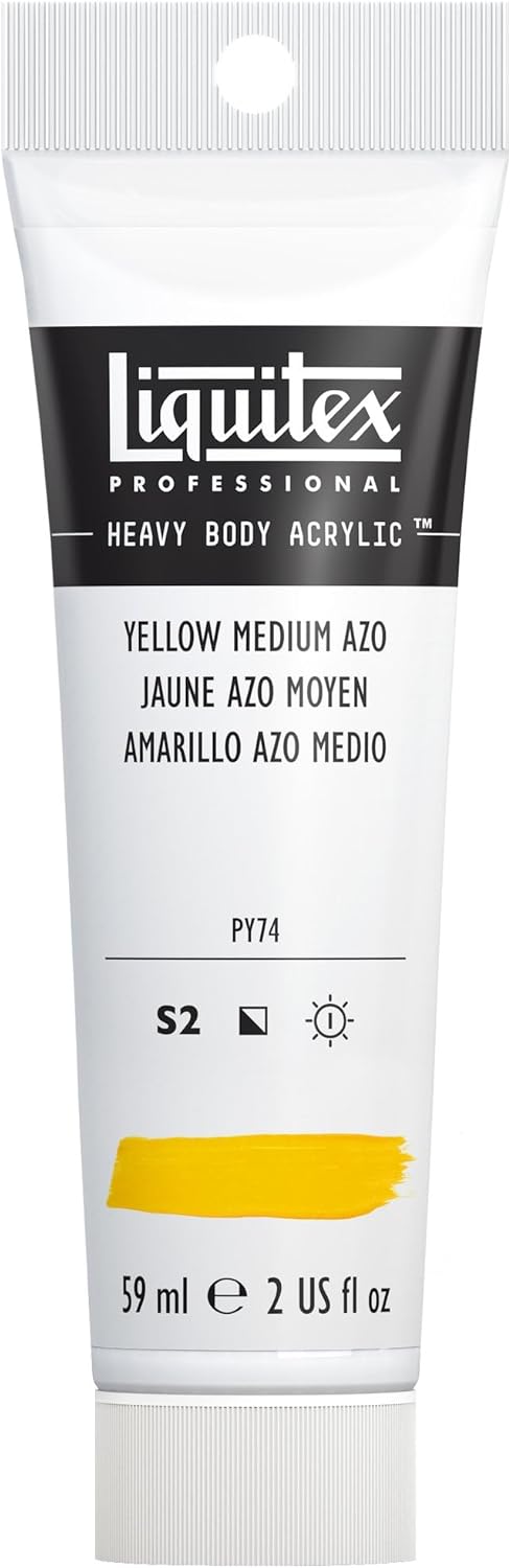 Liquitex Professional Heavy Body Acrylic Paint, 2-oz (59ml) Tube, Yellow Medium Azo